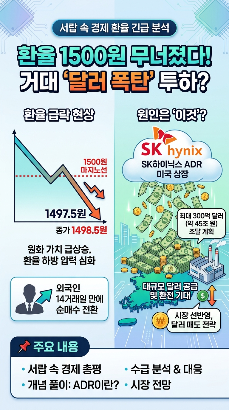 환율 1500원 무너졌다! 원인 분석