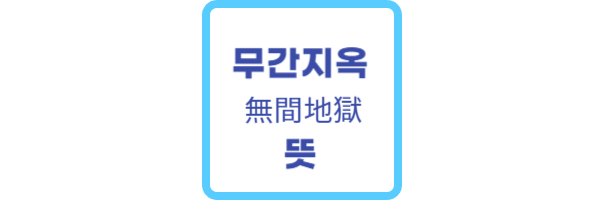 무간지옥-뜻