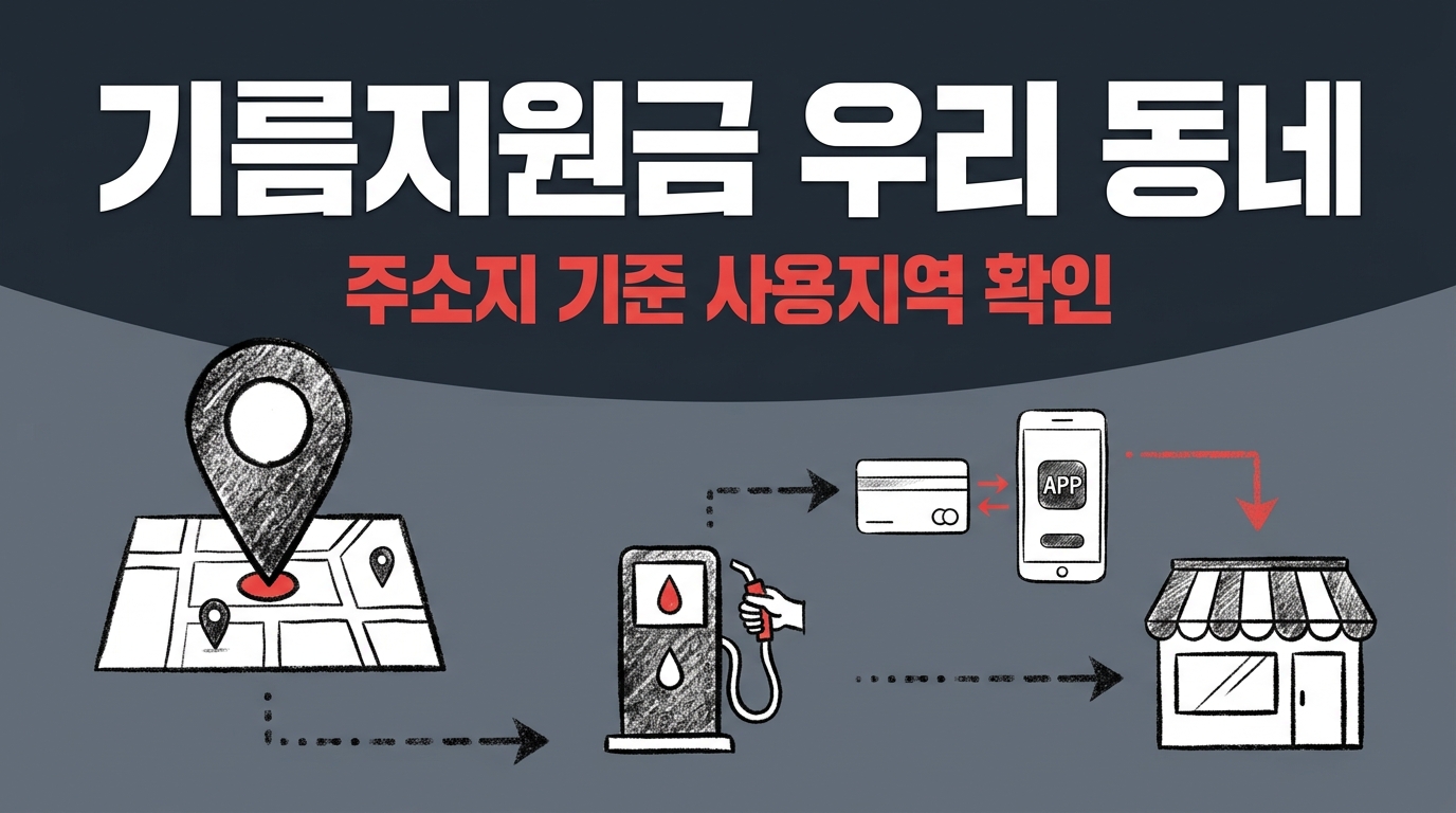 기름지원금 우리 동네 주소지 기준 사용지역