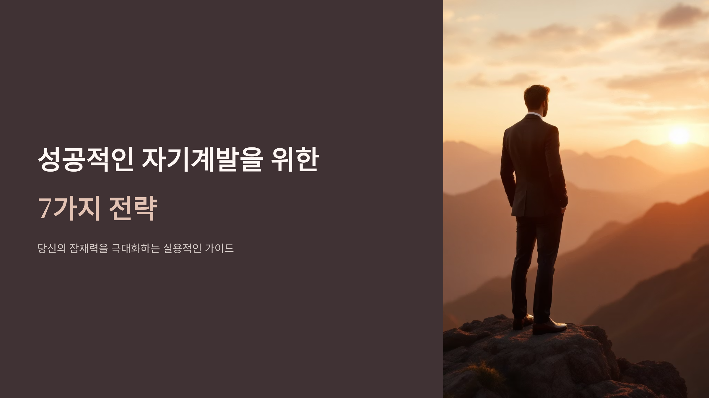 성공한 사람들의 자기계발 5단계 전략