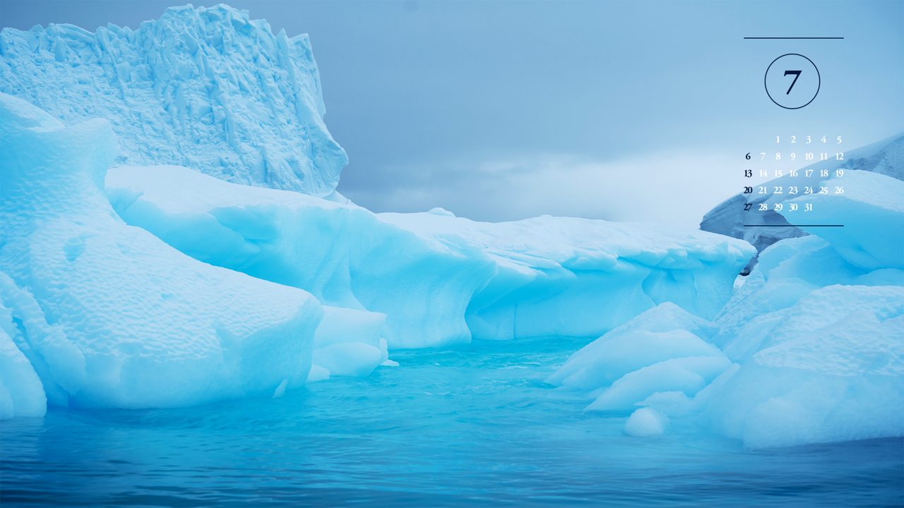 05 남극 빙하 A - 2025년7월 노트북배경화면