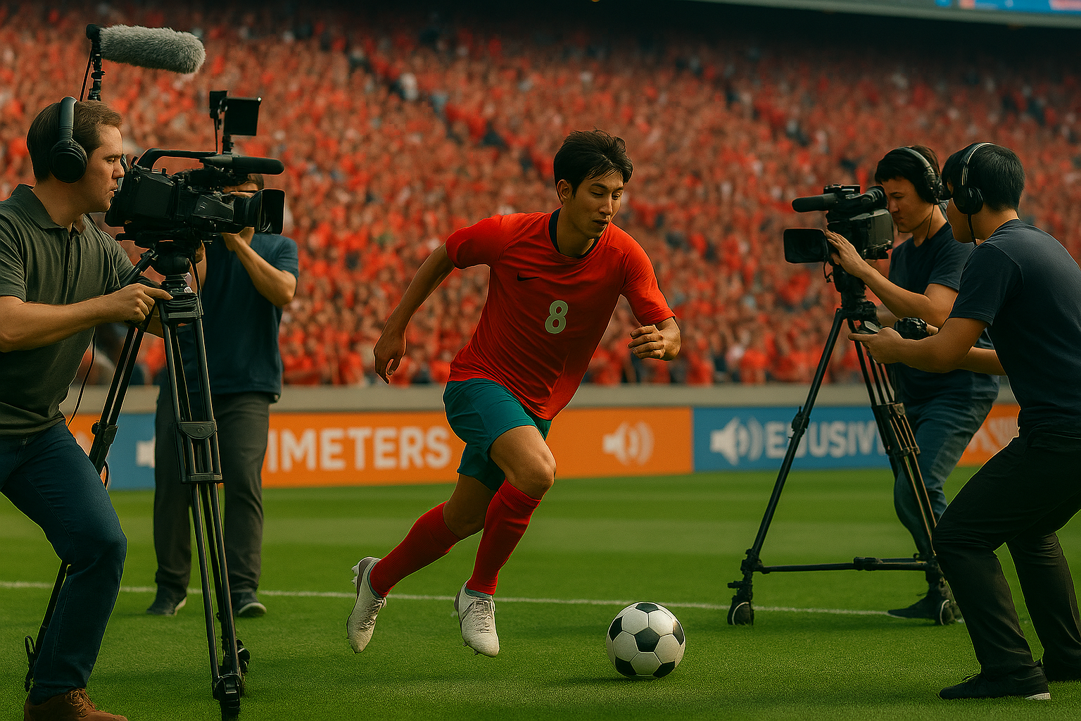 멀티캠·슬로모션·이머시브 사운드를 활용해 현장감을 극대화한 스포츠 경기 촬영 장면