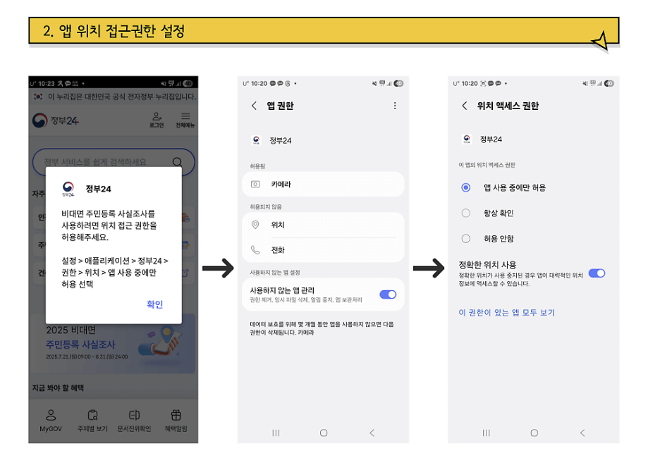 주민등록 사실조사 비대면 참여 방법