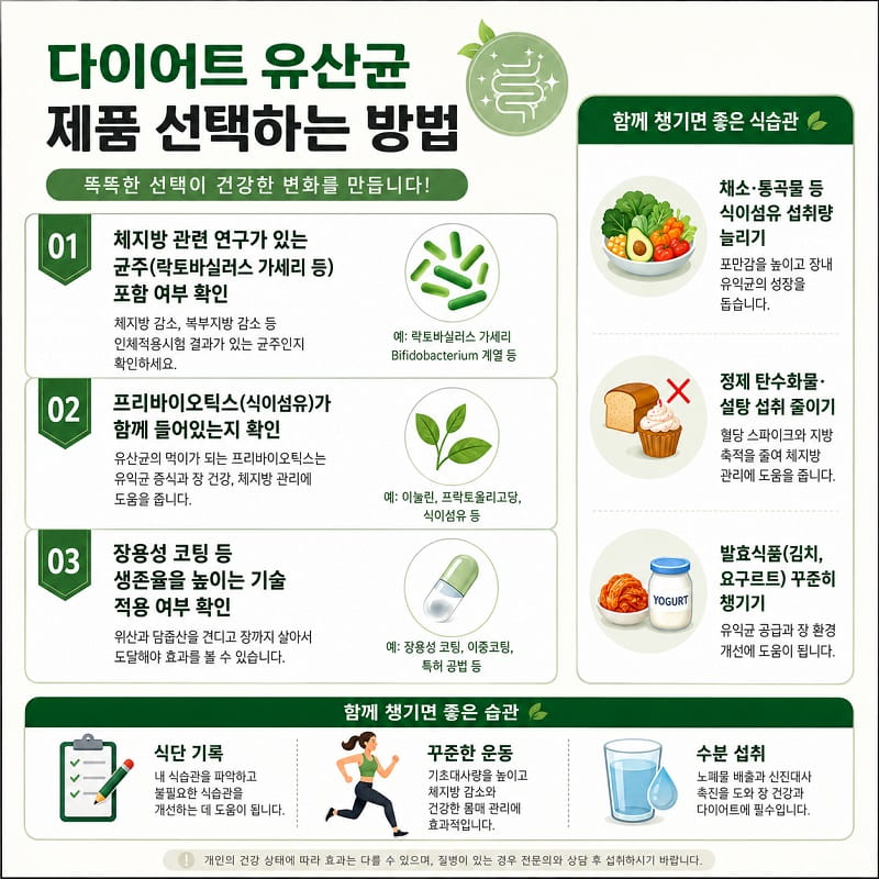 다이어트 유산균 제품 선택