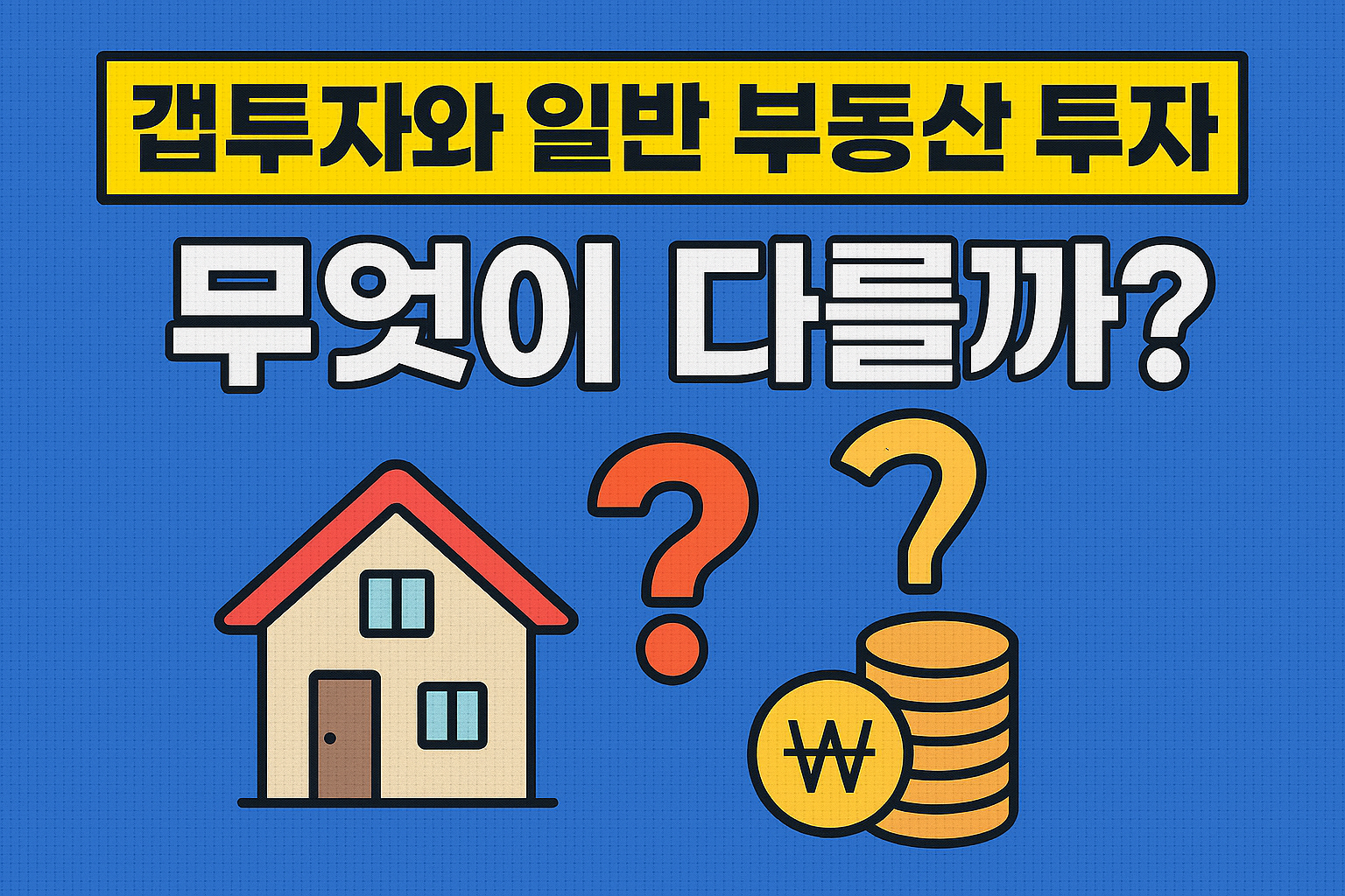 갭투자와 일반 부동산 투자, 무엇이 다를까