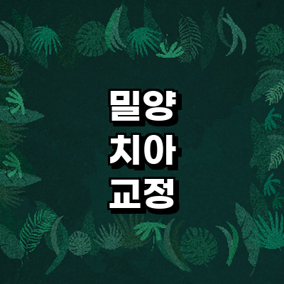 밀양시 교정 치과