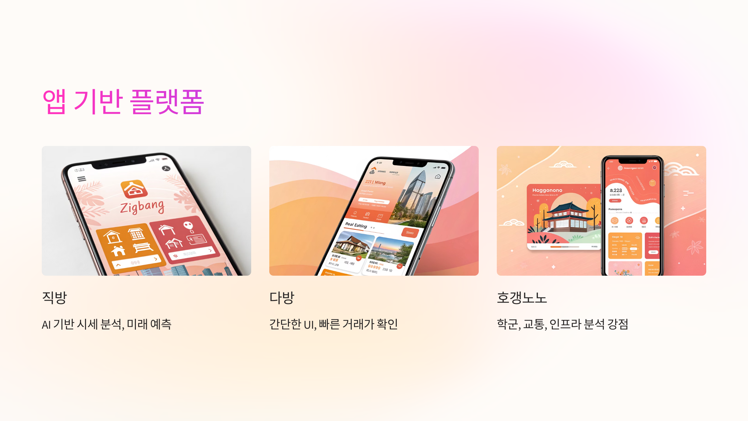 📱 직방 · 다방 등 앱 기반 플랫폼