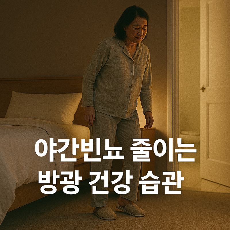 야간빈뇨 줄이는 방광 건강 습관 이미지