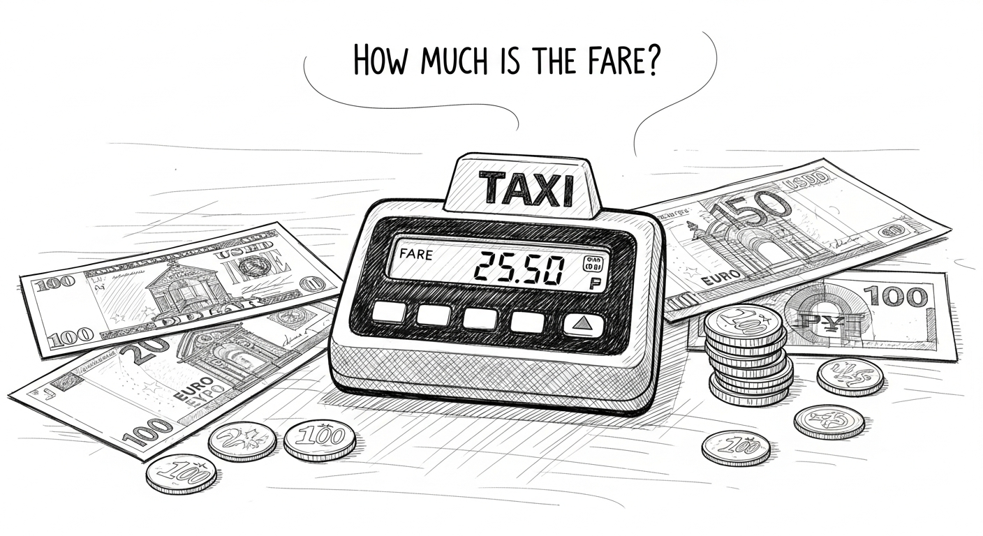 대중교통 요금 확인 영어 질문