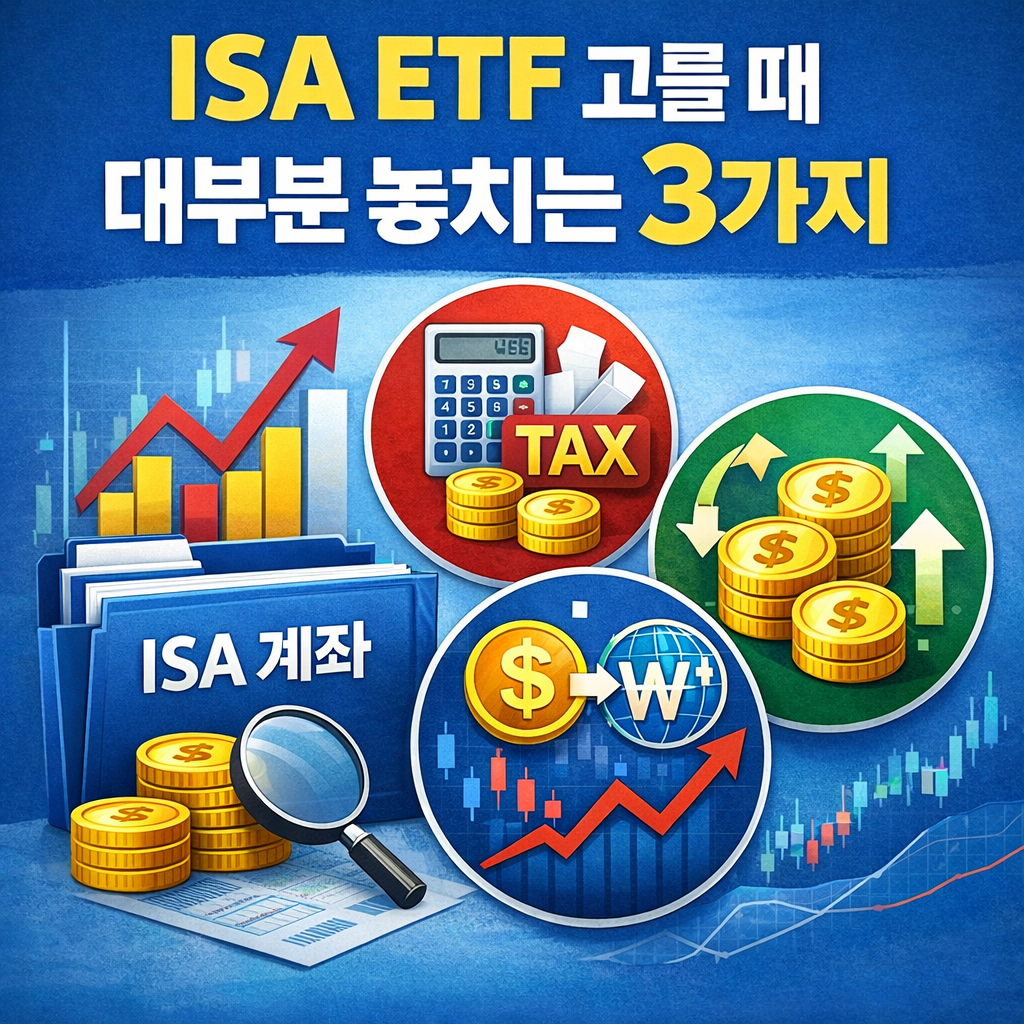 ISA ETF 고를 때 대부분 놓치는 3가지 - 세금 구조, 환율 영향, 분배 방식 비교 인포그래픽