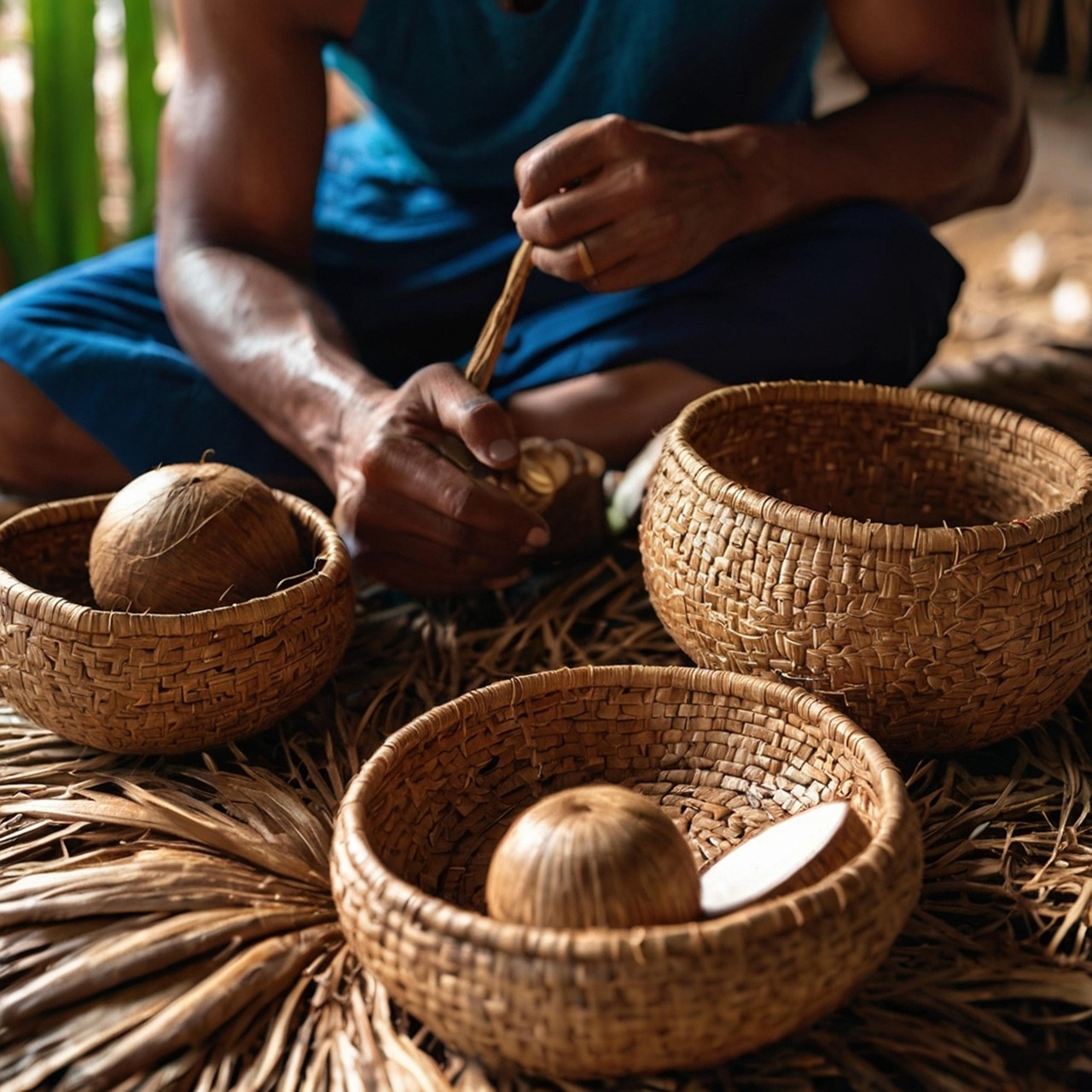 코코넛 과육 얻는 방법