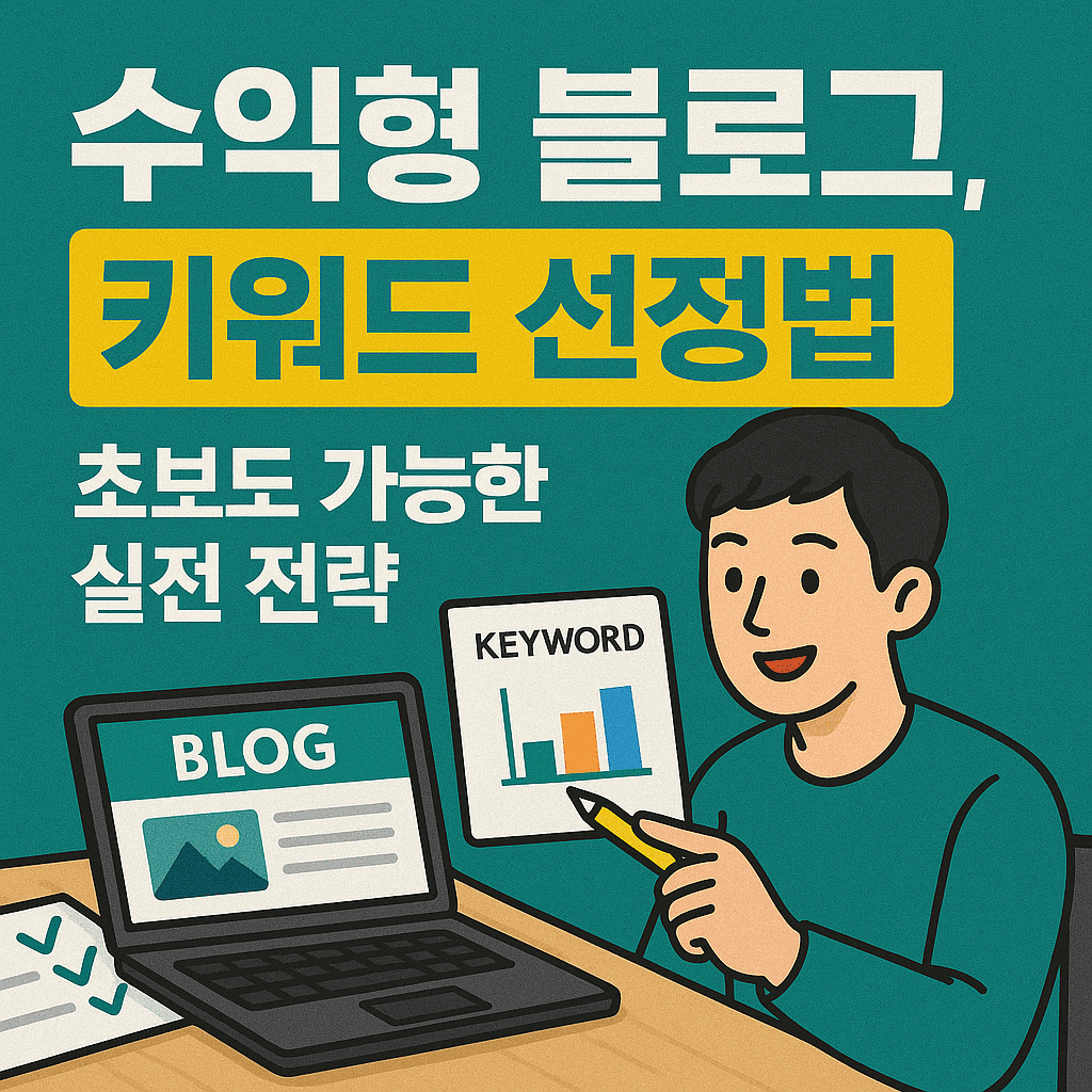 수익형 블로그 키워드 선정법, 초보도 가능한 실전 전략