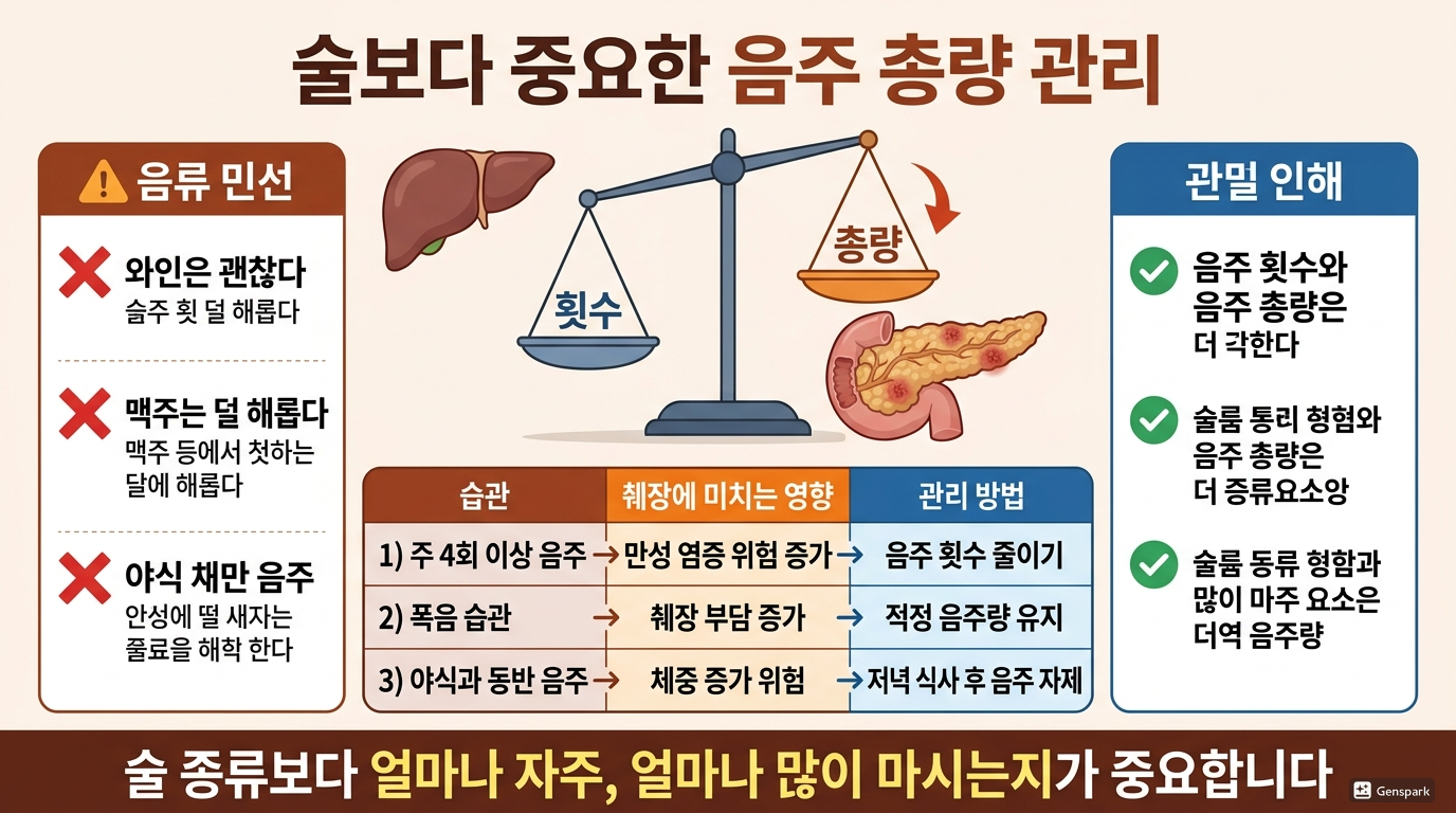 술보다 중요한 음주 총량 관리