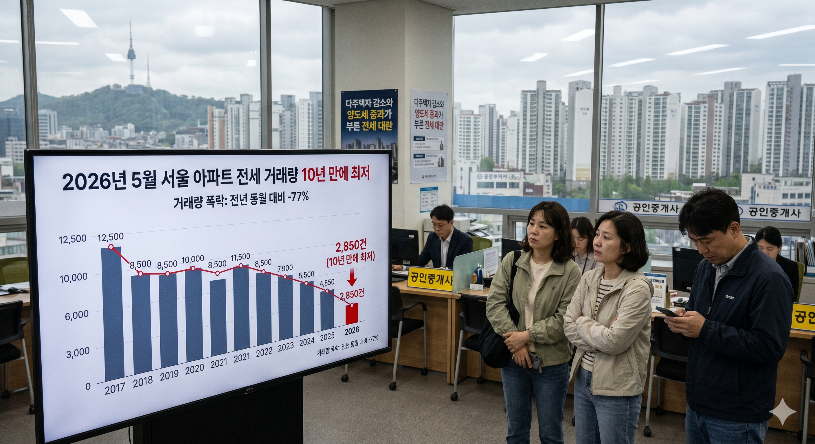 다주택자 감소와 양도세 중과가 부른 전세 대란