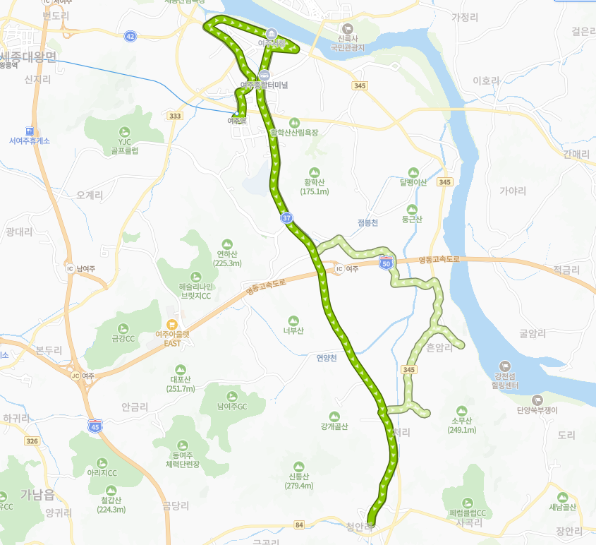 여주-925번-버스-노선-지도
