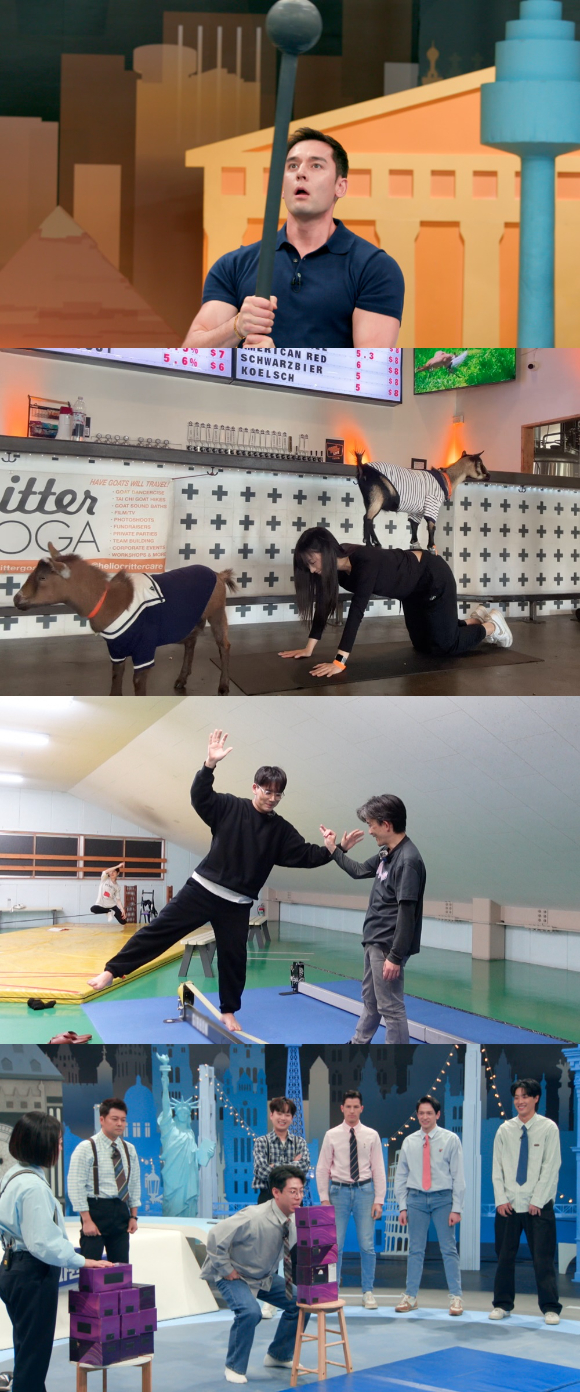 줄리엔 강이 22일 방송되는 JTBC 예능 &#39;톡파원 25시&#39;에 출연해 자신의 운동 비법을 소개하며 점프왕에 도전하고 있다. [사진=JTBC]