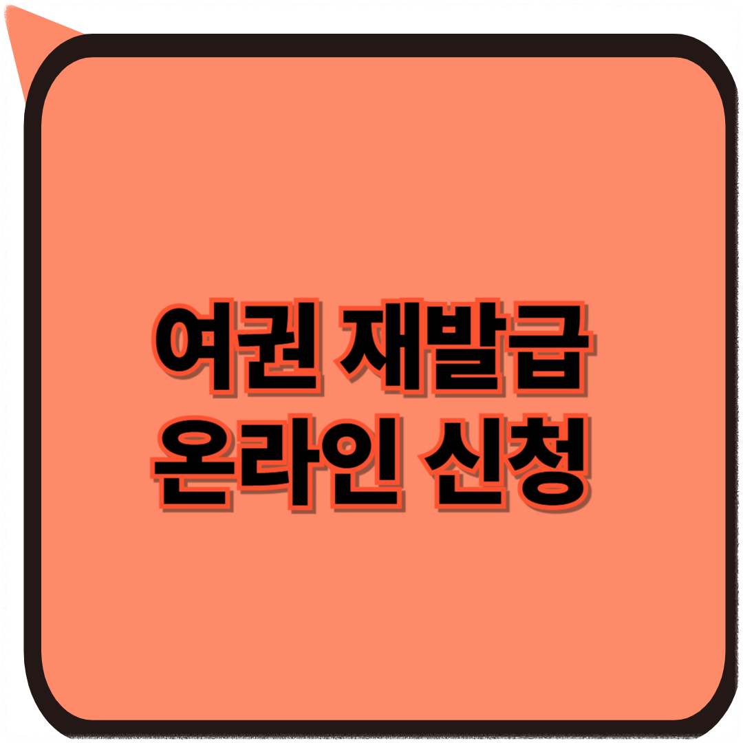 여권 재발급 온라인 신청