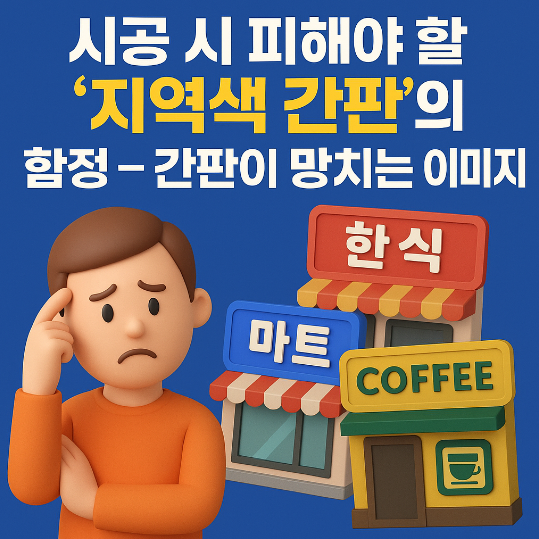 시공 시 피해야 할 ‘지역색 간판’의 함정 – 간판이 망치는 이미지