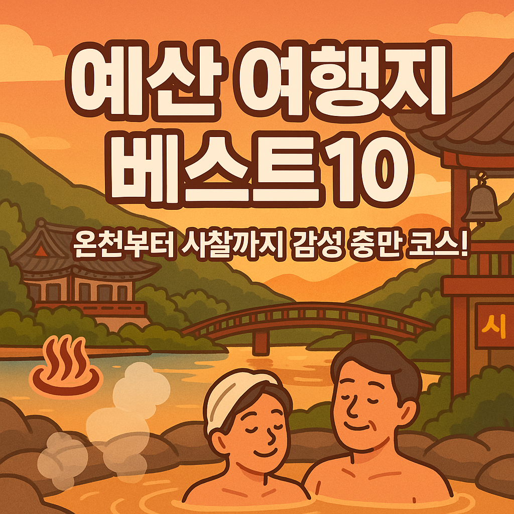 예산 가볼만한곳 베스트10
