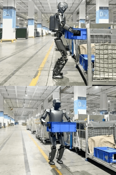 BYD의 공장에서 운반 작업을 하는 워커 S1