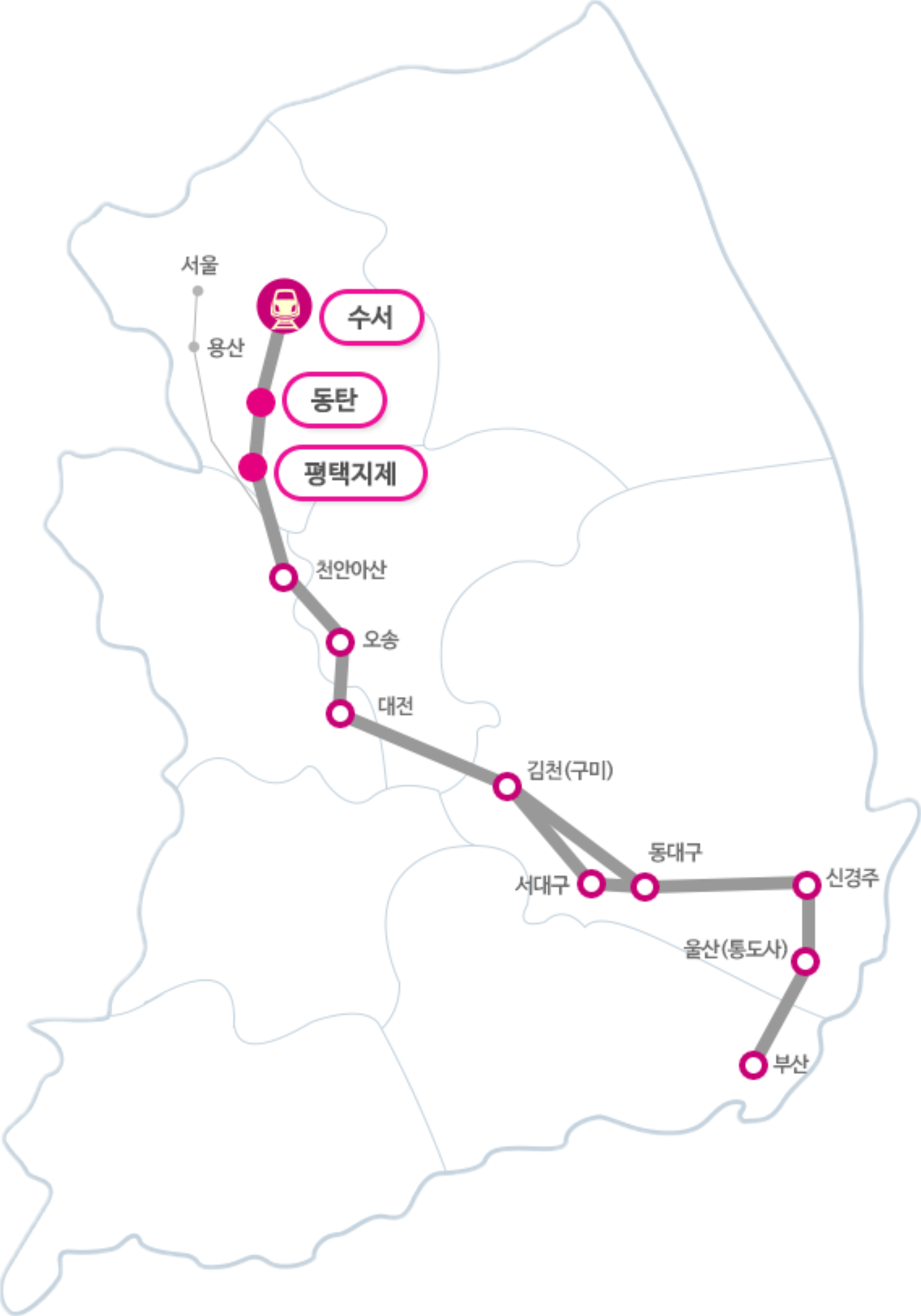 SRT 경부선 노선도