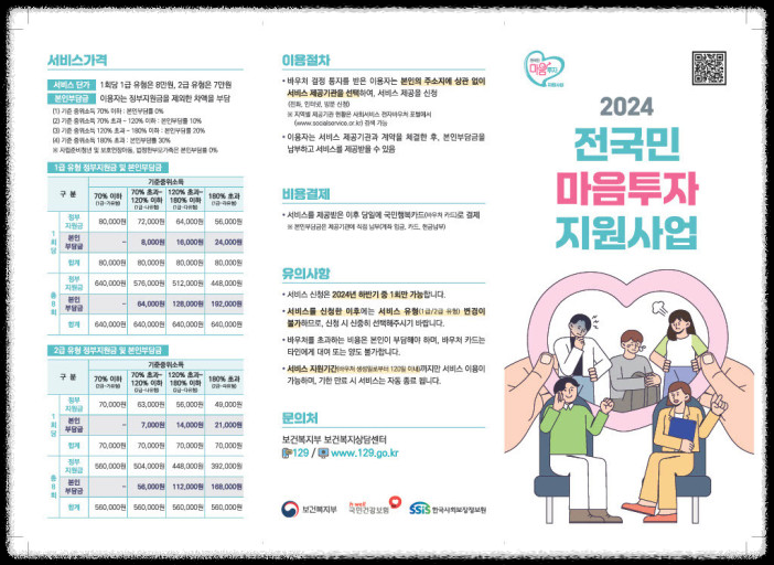 전국민 마음투자 지원사업 상담 지원기관, 대상자 신청 방법 한눈에 보기.