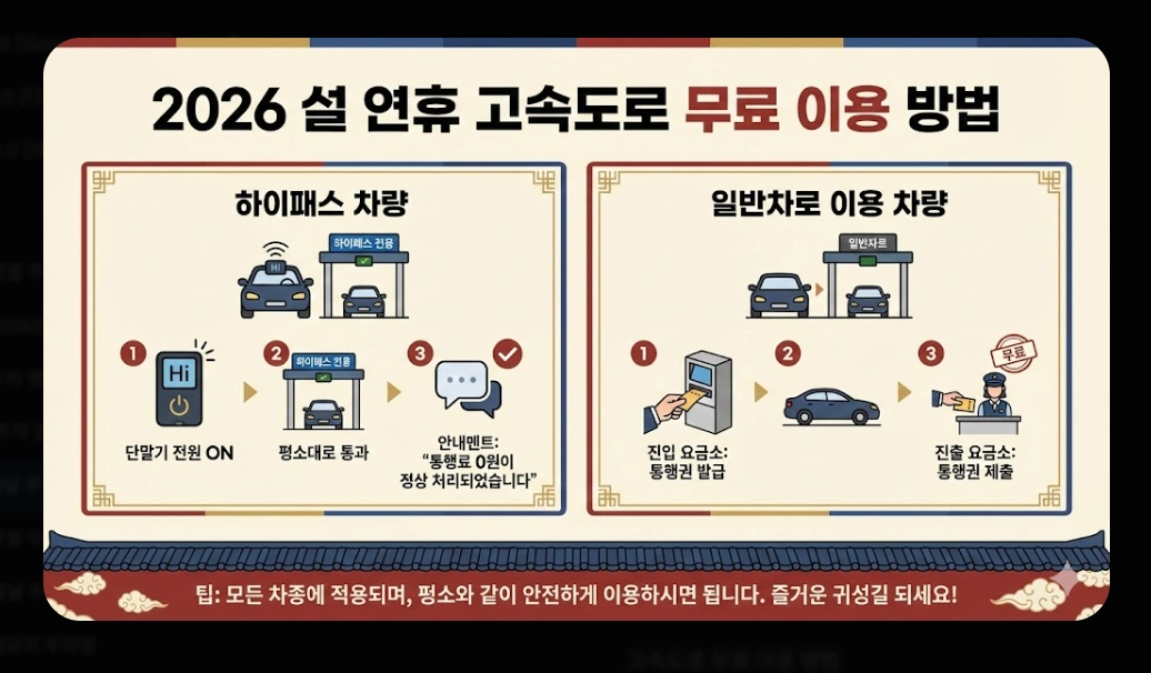 설날 무료주차장(2026 설날, 개방 기간, 전국 권역별)(+ 이용 꿀팁)