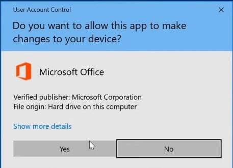마이크로 소프트 오피스 설치 팝업
