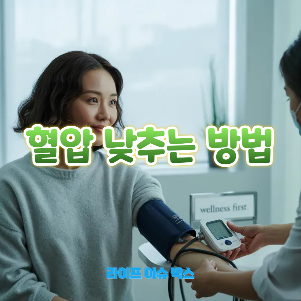 혈압 낮추는 방법