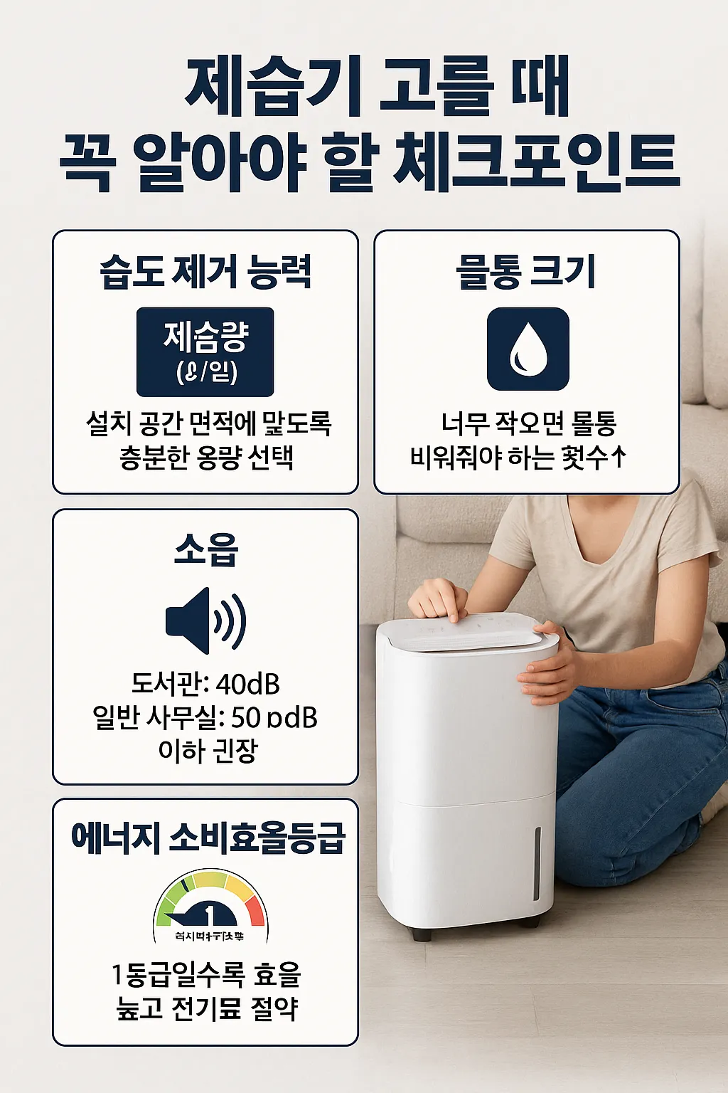 습기 관리는 제습기 선택 관련 사진