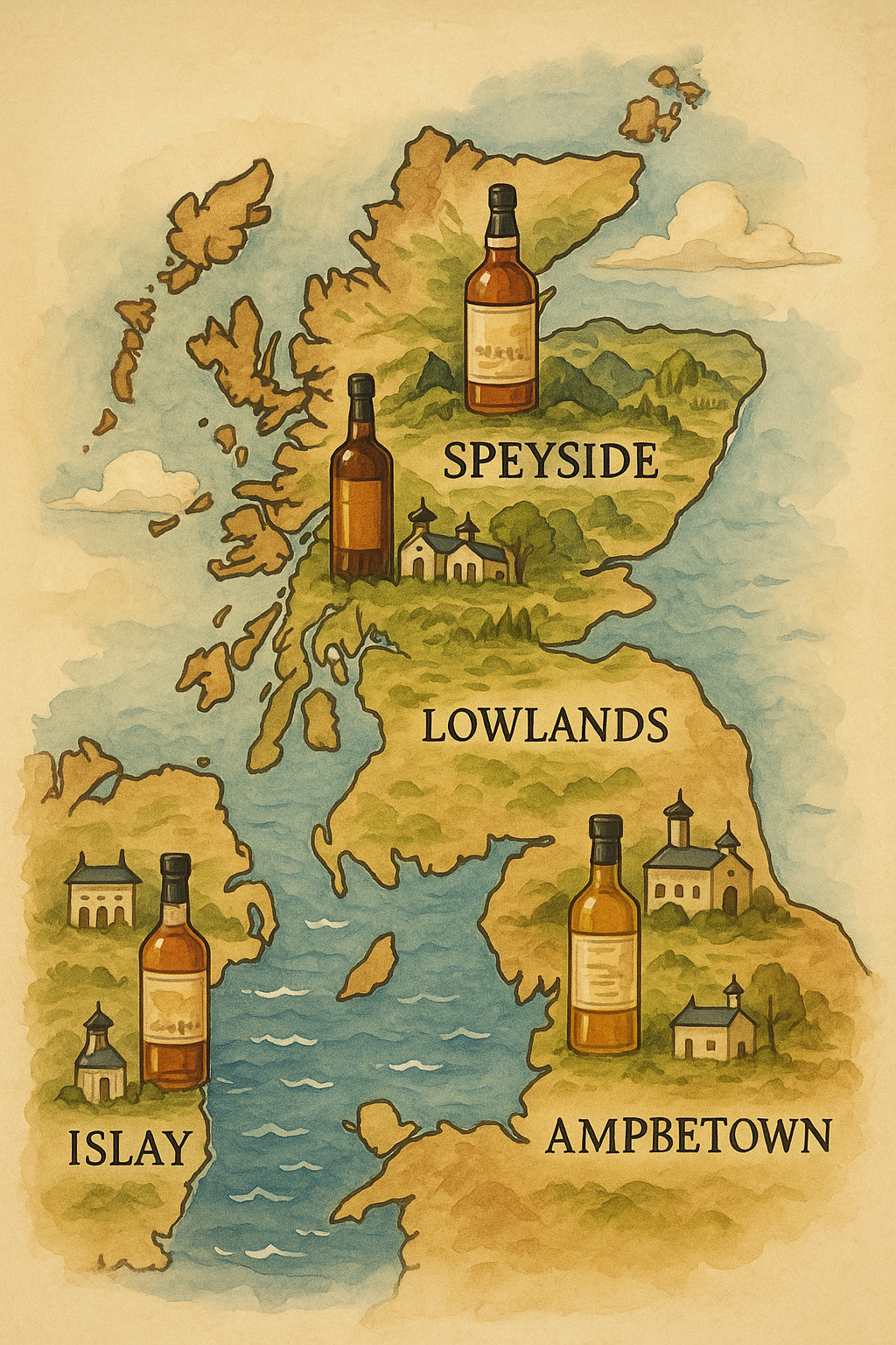 스코틀랜드 위스키 지도