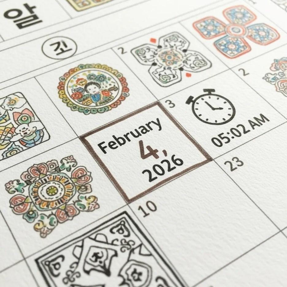 2026년 입춘 날짜와 절입시각 달력