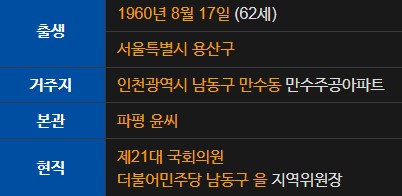 윤관석 국회의원 프로필