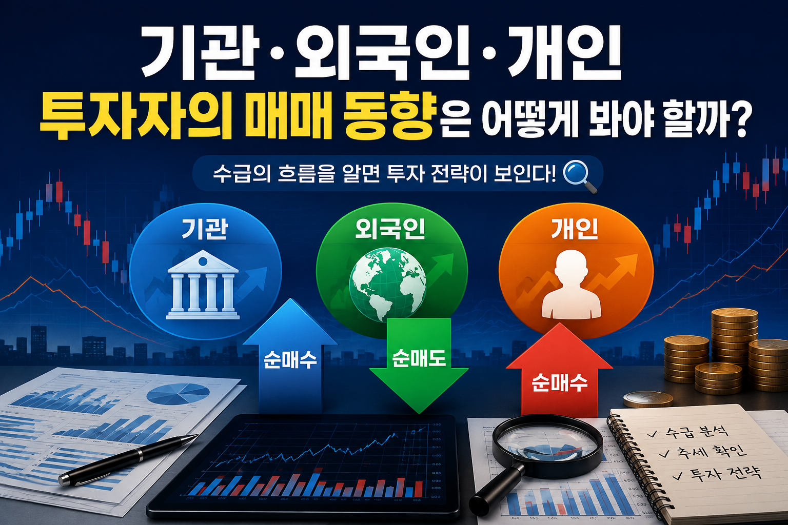 기관&middot;외국인&middot;개인 투자자의 매매 동향은 어떻게 봐야 할까?
