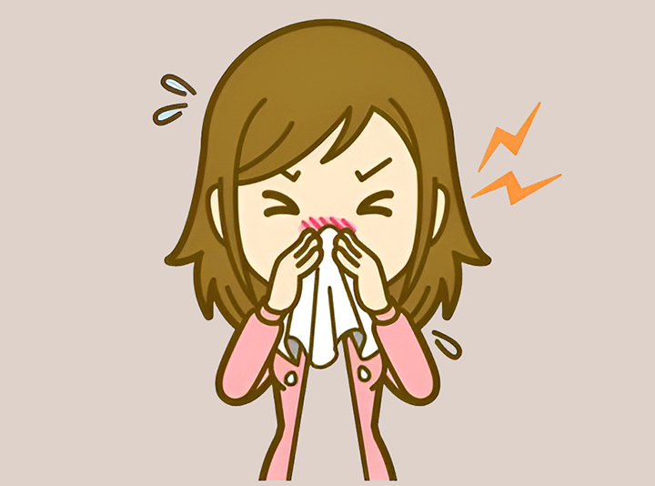 코막힘에-힘든-여성