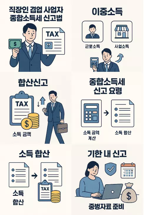 직장인 겸업 사업자 종합소득세 신고법 관련 사진