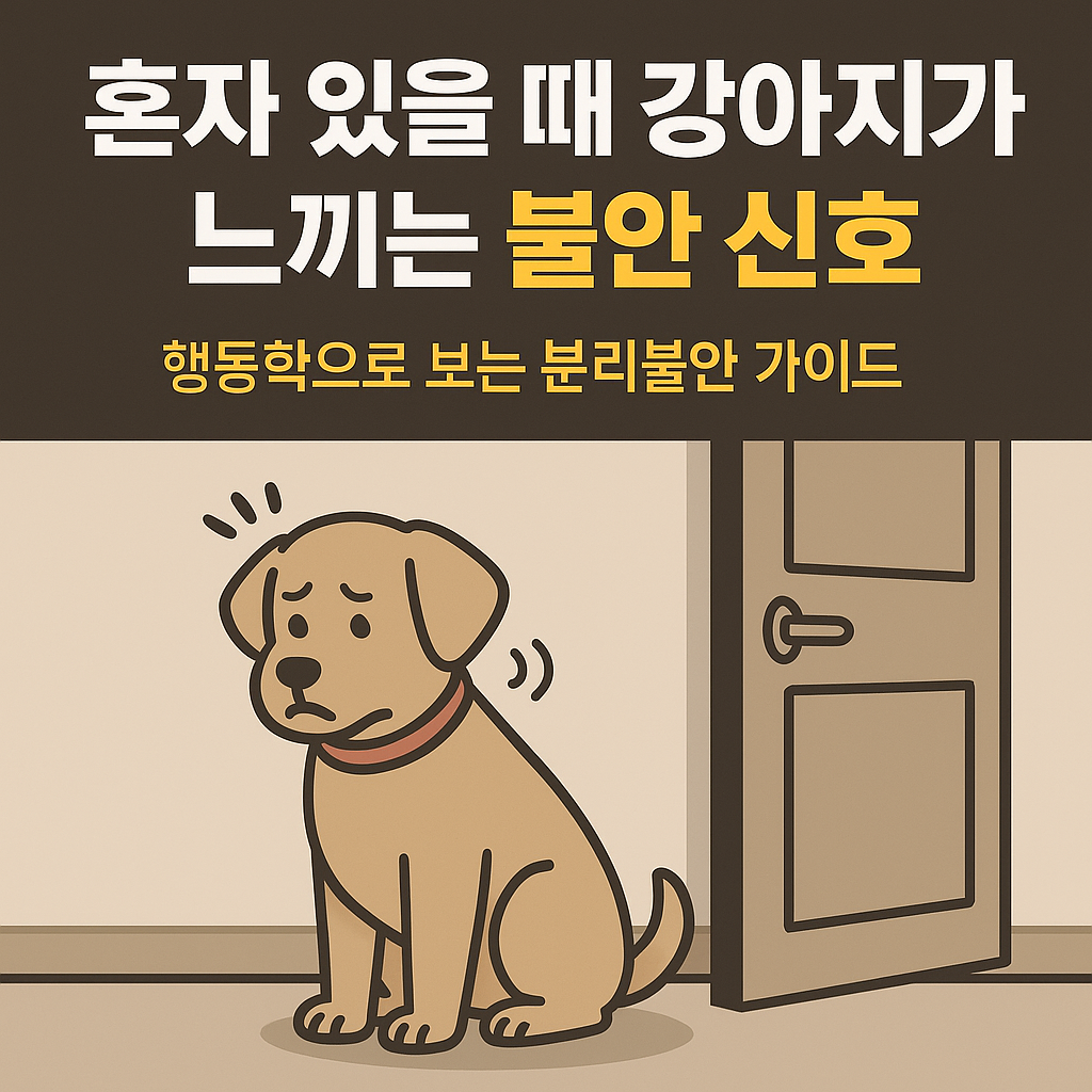혼자 있을 때 강아지가 느끼는 불안 신호 - 행동학으로 보는 분리불안 가이드