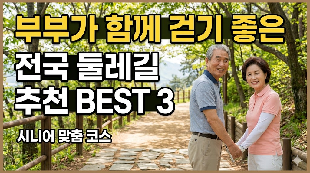 부부가 함께 걸으면 사랑이 깊어지는 전국 둘레길 추천 BEST 3
