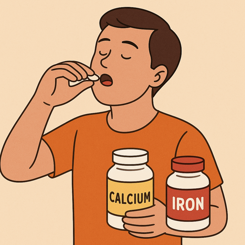 칼슘과 철분을 같이