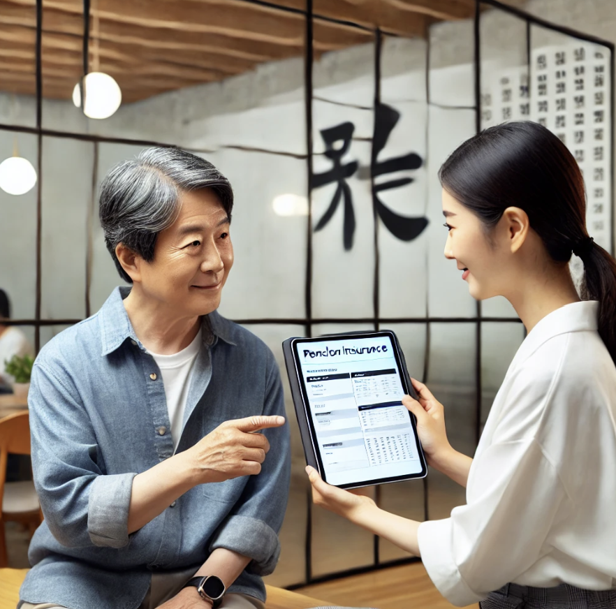 재정 상담사와 상담하는 모습