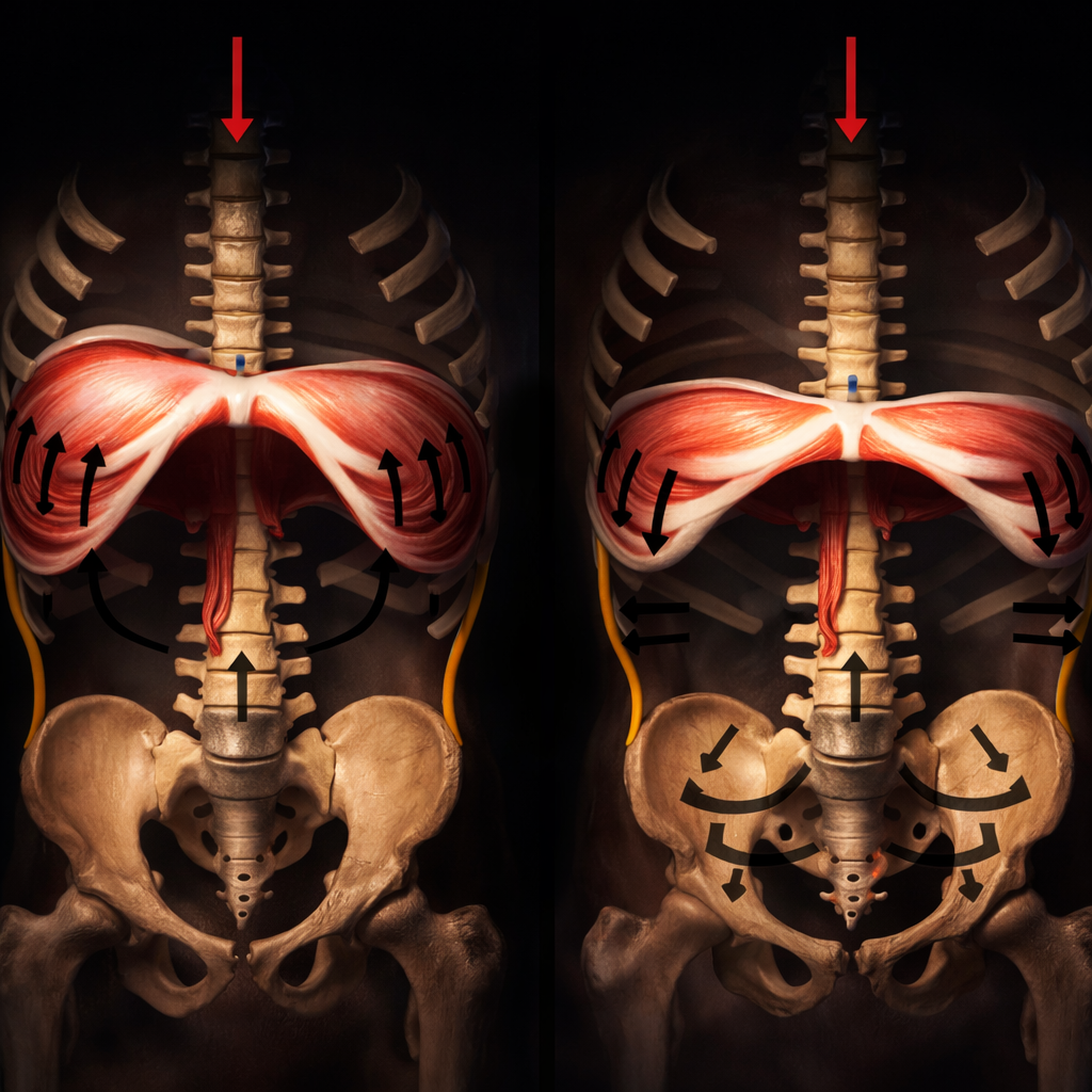 코어 브레이싱 기본 자세 몸통 안정 복압 유지