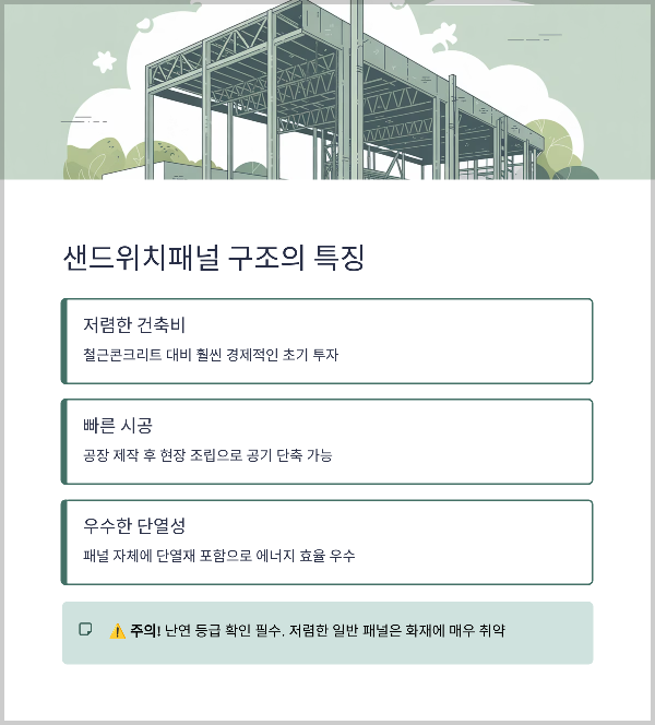 샌드위치 패널 구조 특징