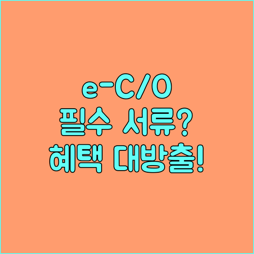 관세청 유니패스 e-C/O 전자제출 ..