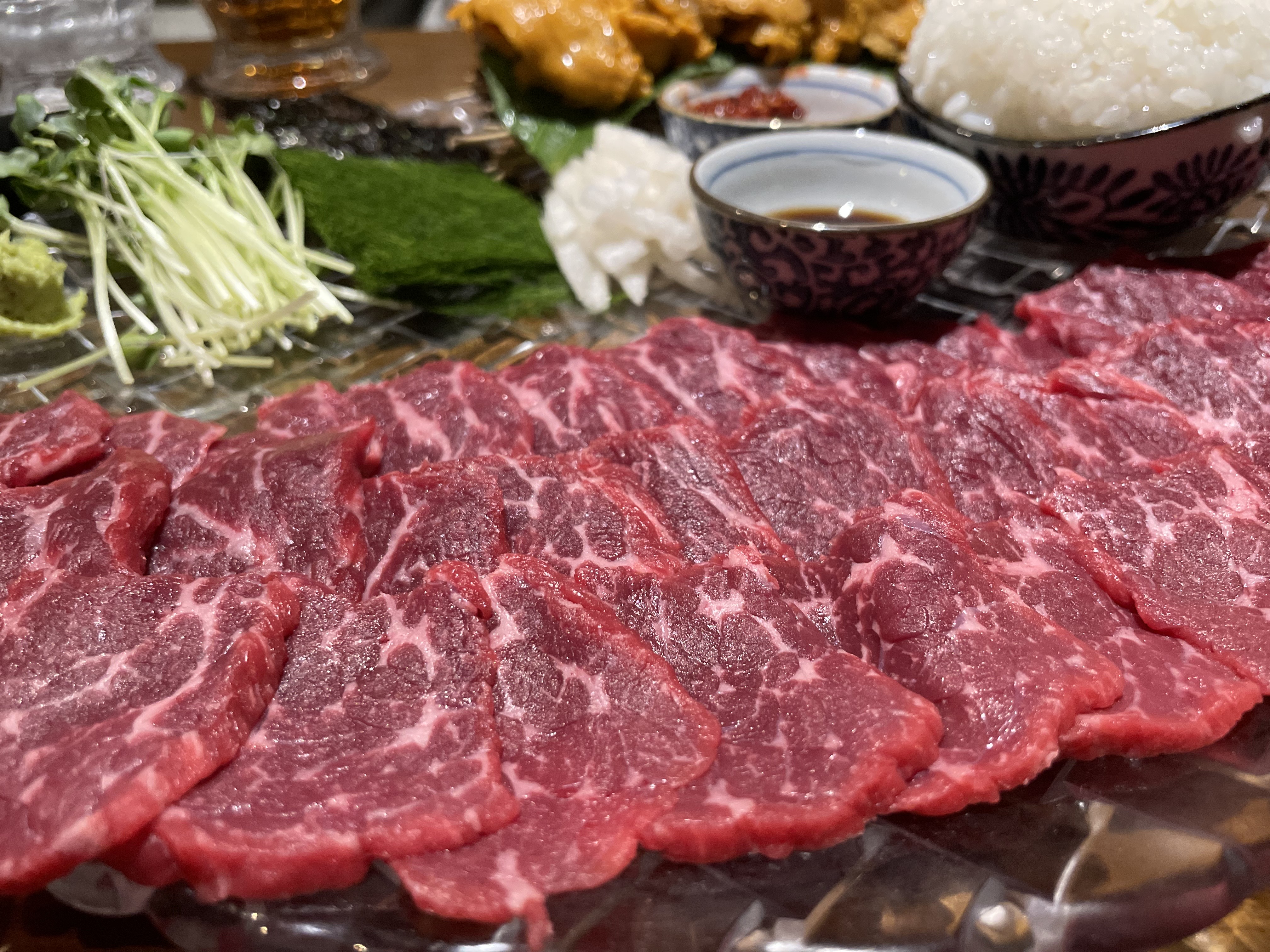 우니(성게알)육사시미