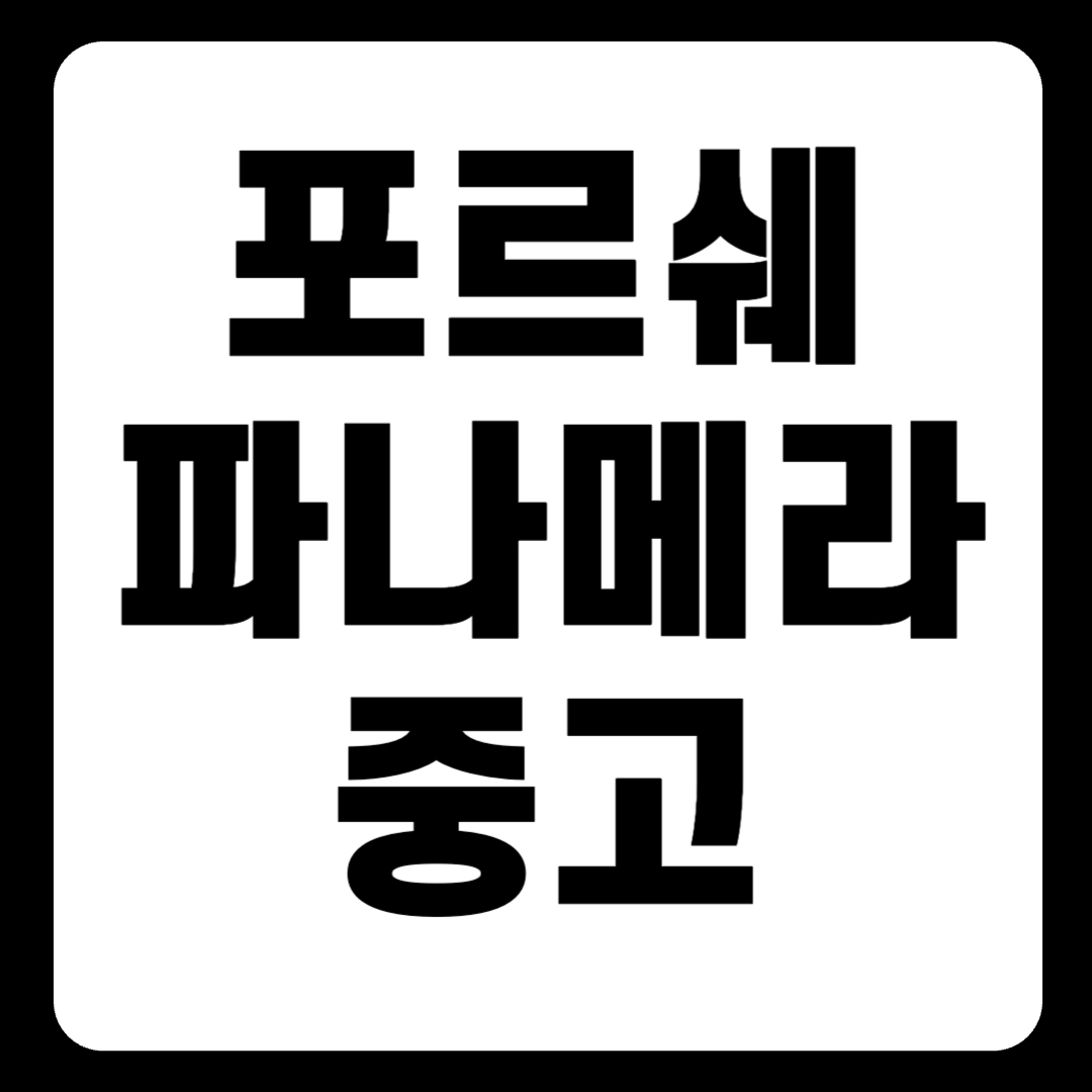 포르쉐 파나메라 중고차 살펴보기(+2024)