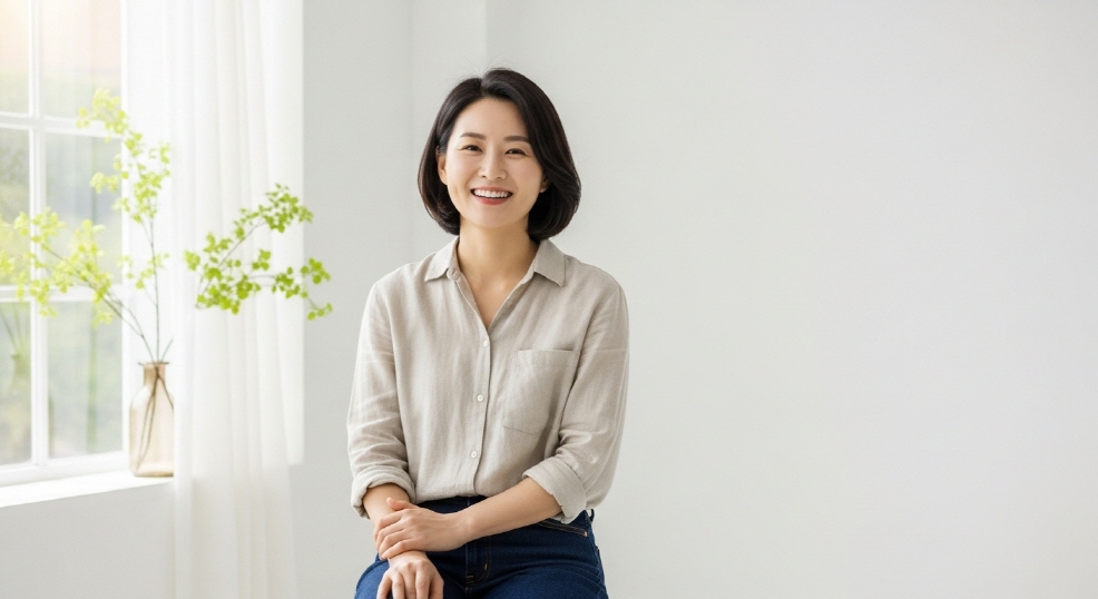 미소 짓는 자영업자