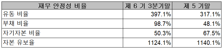 네오셈 - 재무 안정성 비율