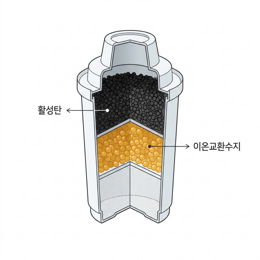 정수 주전자 고르는법 필터 방식 활성탄 이온교환수지