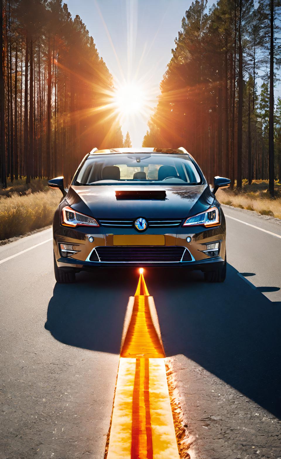 도로에 열기가 올라오는모습