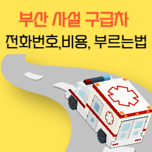 부산 사설 민간 구급차 전화번호 비용 부르는 법